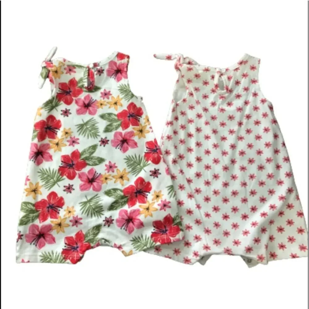 Chick Pea Tropical 2 piece Rompers Size 3-6 months